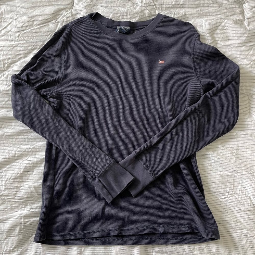 Polo Ralph Lauren navy waffle sweater.